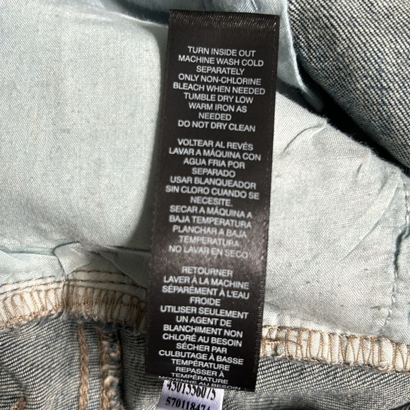 New CHICO’S Black Label Denim Navy Embellished Denim Pant Size 14 - Picture 8 of 12